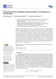 Lower bound for sculpture garden problem: Localization of IoT devices