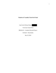Valuation of Canadian closed-end funds